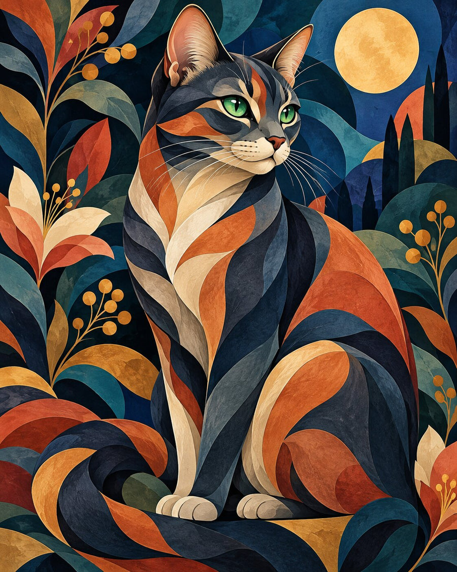 Abstract Cat – Diamond Painting