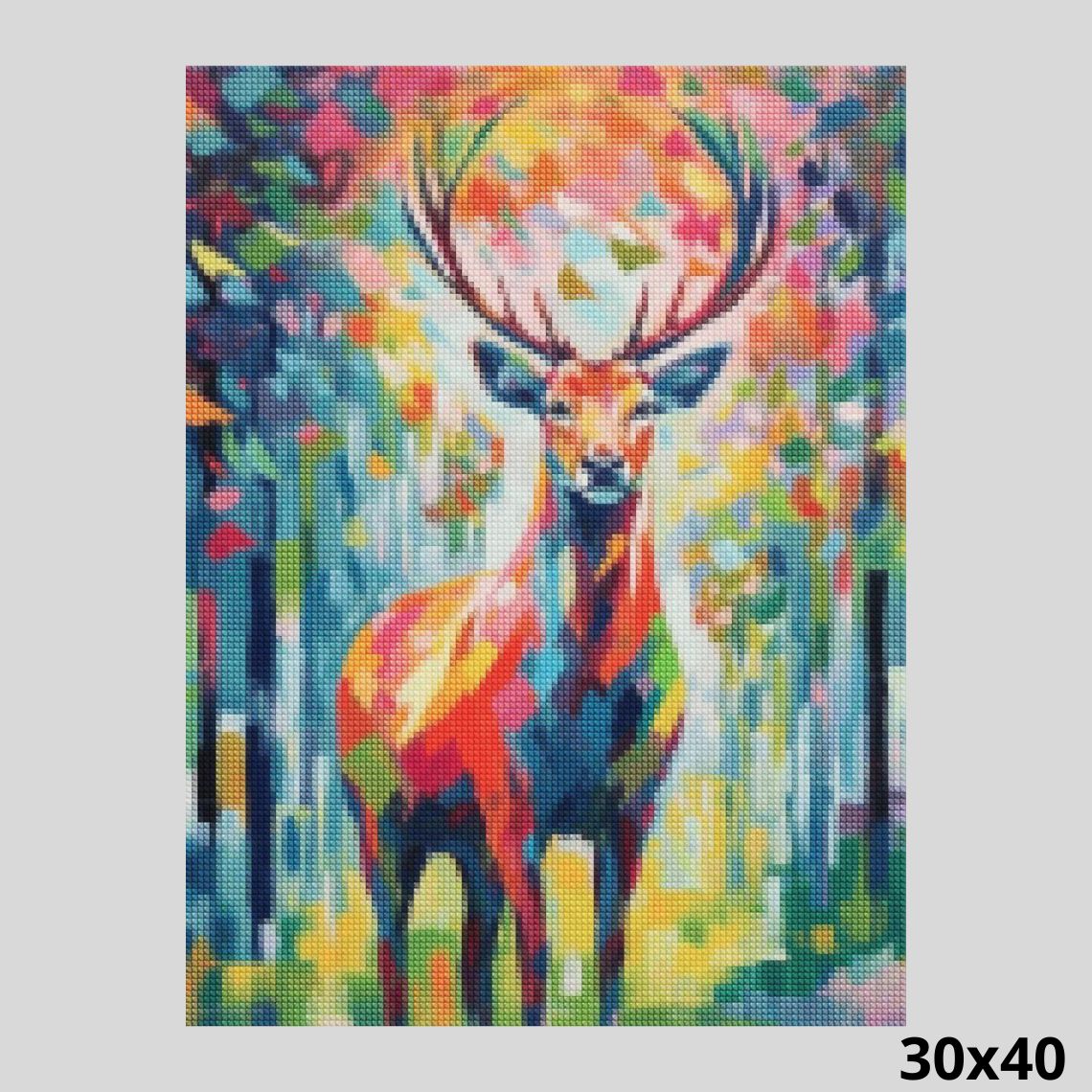 Abstract Deer 30x40 - Diamond Art World
