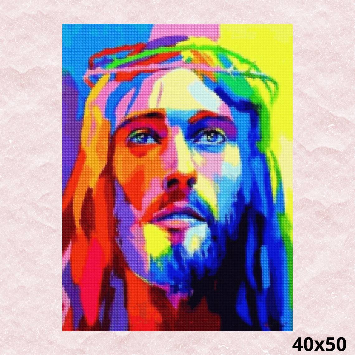 Abstract Jesus Christ 40x50 - Diamond Painting