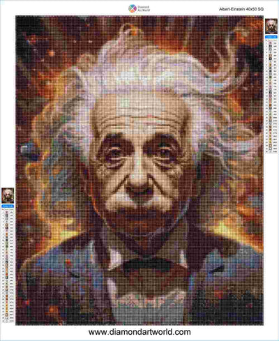 Albert Einstein - Diamond Painting Layout