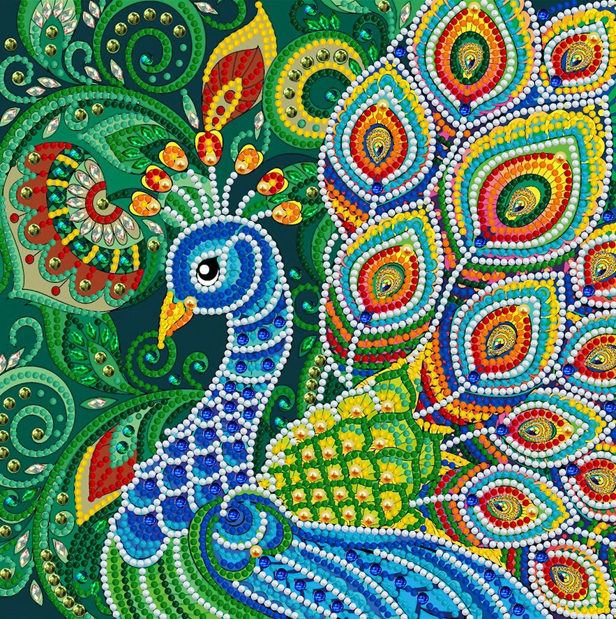 Amazing Peacock - Glow in the Dark Diamond Painting