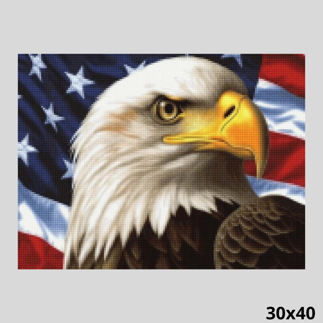 American Flag Eagle 30x40 - Diamond Painting