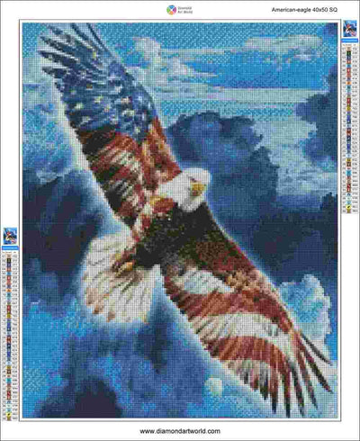 American Eagle - Diamond Painting Layout