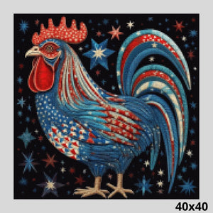 American Rooster 40x40 - Diamond Painting