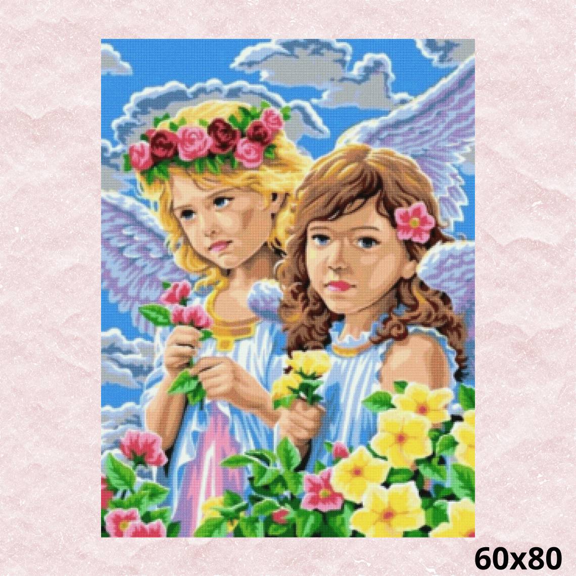 Angels with Flowers 60x80 - Diamond Painting