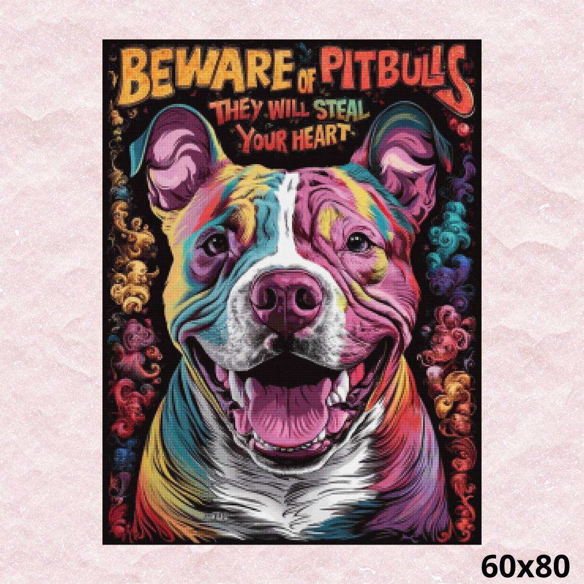 Animated PitBull 60x80 - Diamond Painting