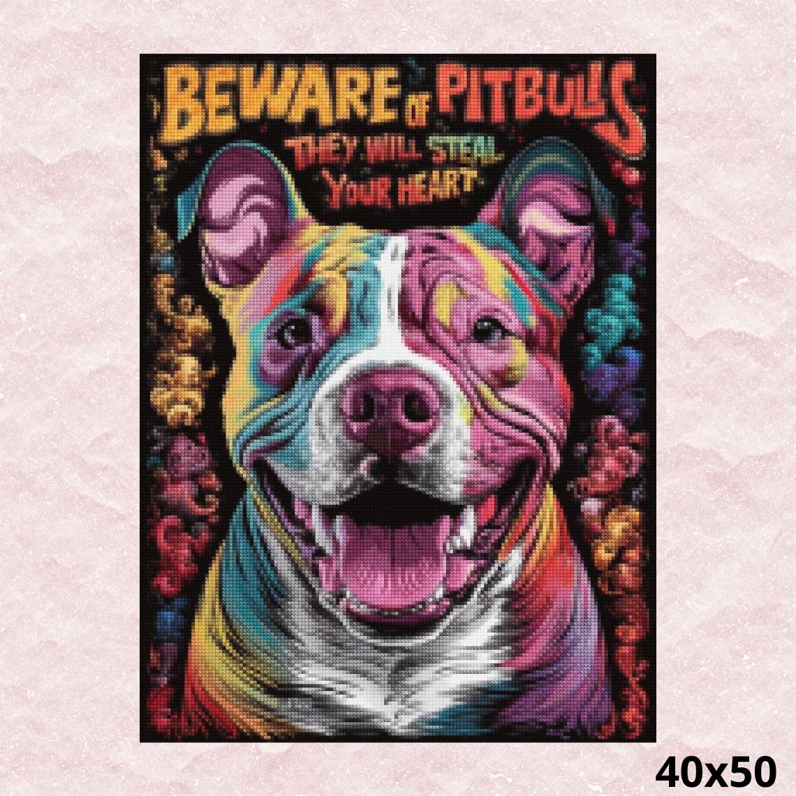 Animated PitBull 40x50 - Diamond Painting