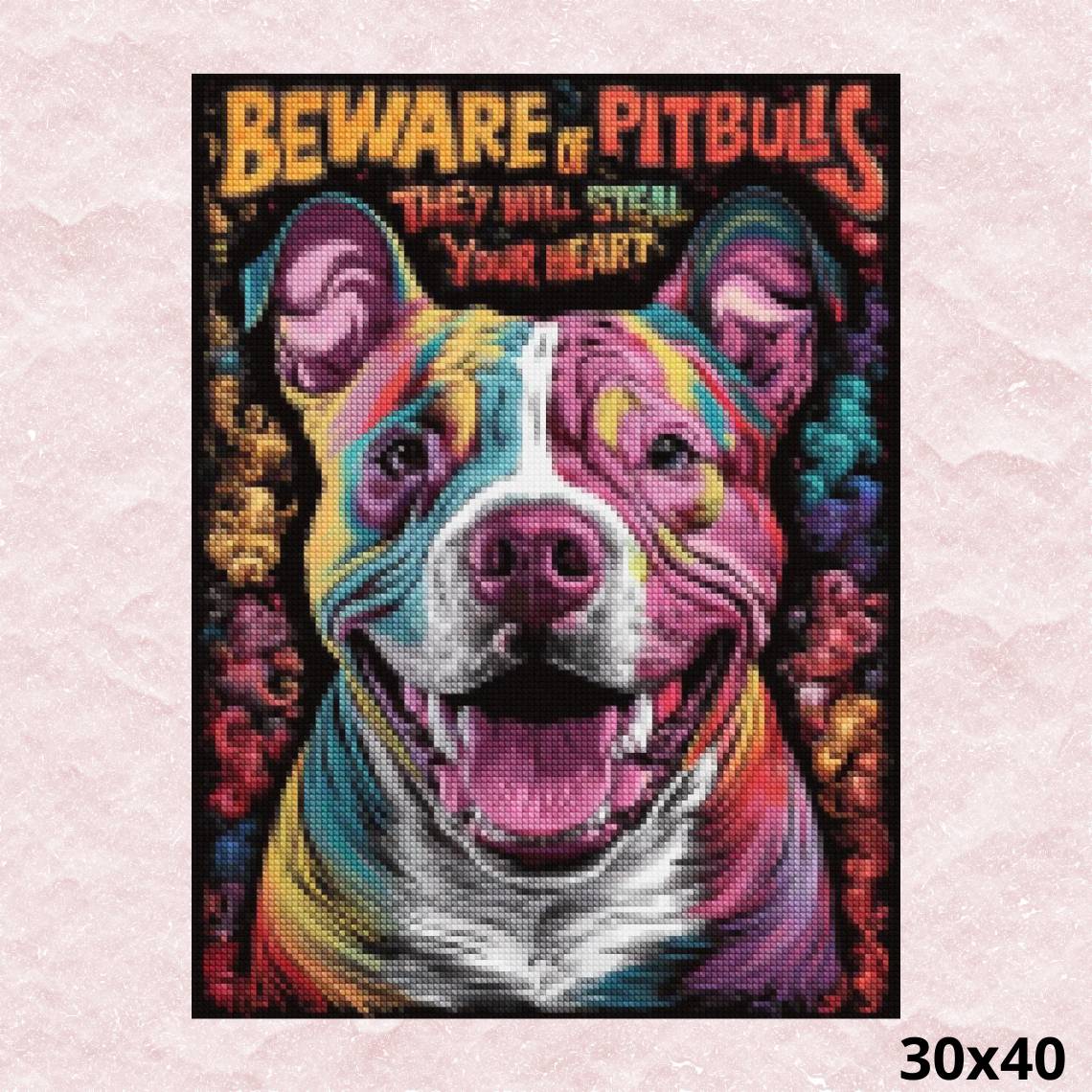 Animated PitBull 30x40 - Diamond Painting