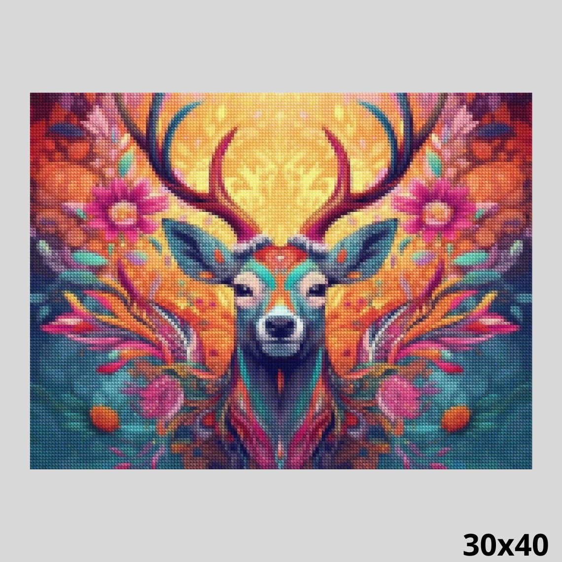 Artistic Deer 30x40 - Diamond Painting