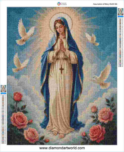Assumption of Mary - Diamond Painting Layout