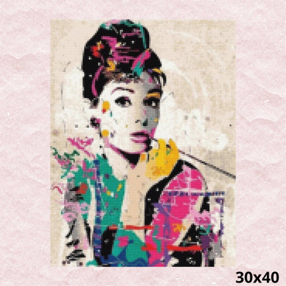 Audrey Hepburn 30x40 - Diamond Painting