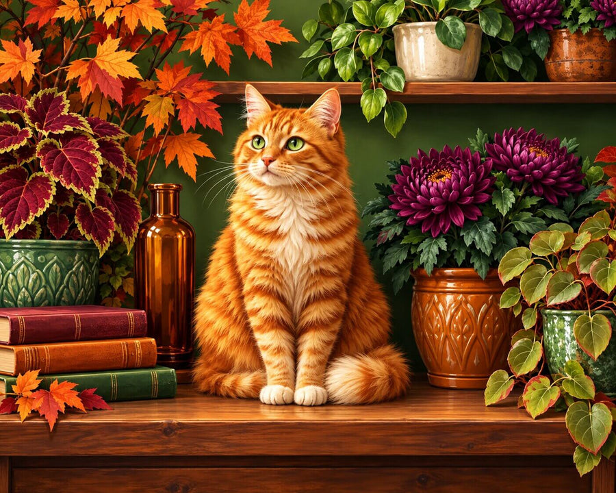 Autumn Kitty – Diamond Painting