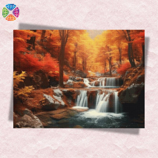 Autumn Waterfalls - Diamond Painting