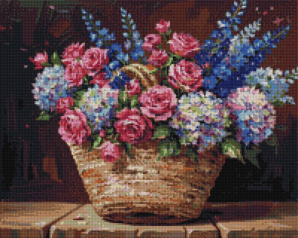 Basket Full of Flowers - Diamond Art