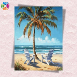 Beach and Palm - Diamond Painting