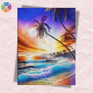 Beach at Sunset - Diamond Painting