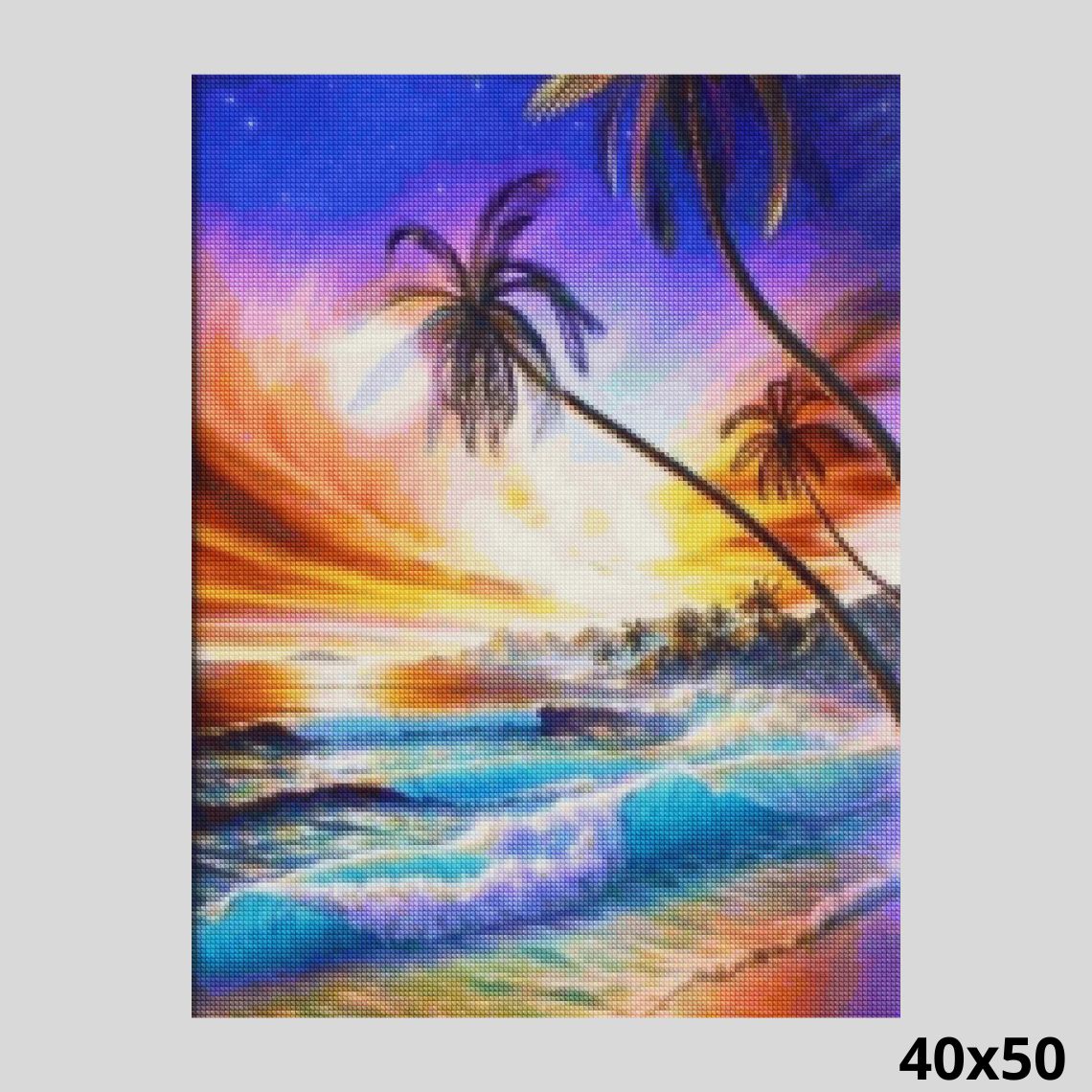 Beach at Sunset 40x50 - Diamond Art World
