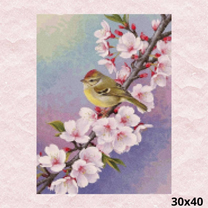 Bird in Spring 30x40 - Diamond Painting