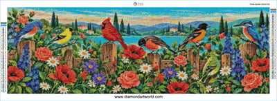 Birds Garden - Large Diamond Painting Layout