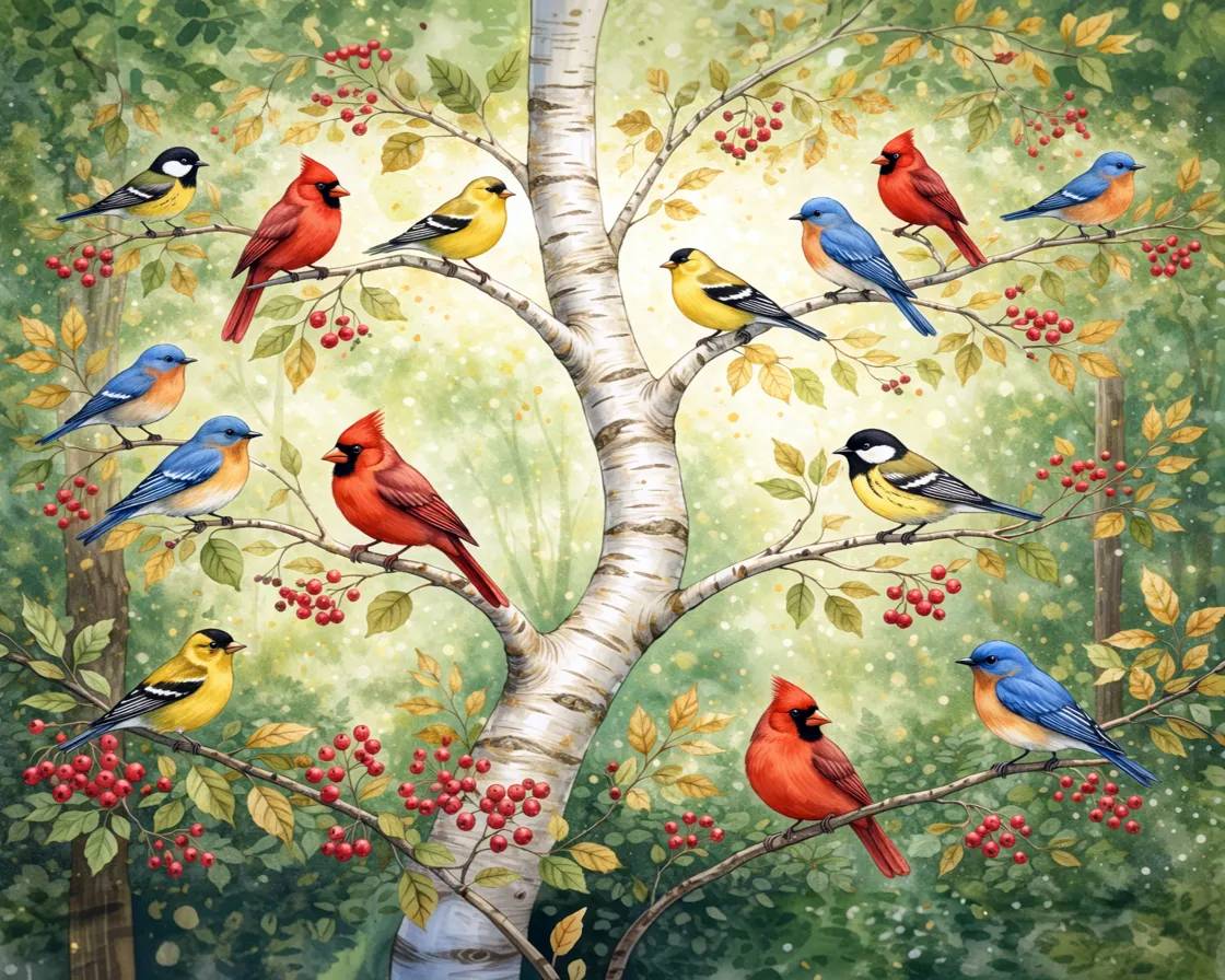 Bird Friends - Diamond Painting Kit