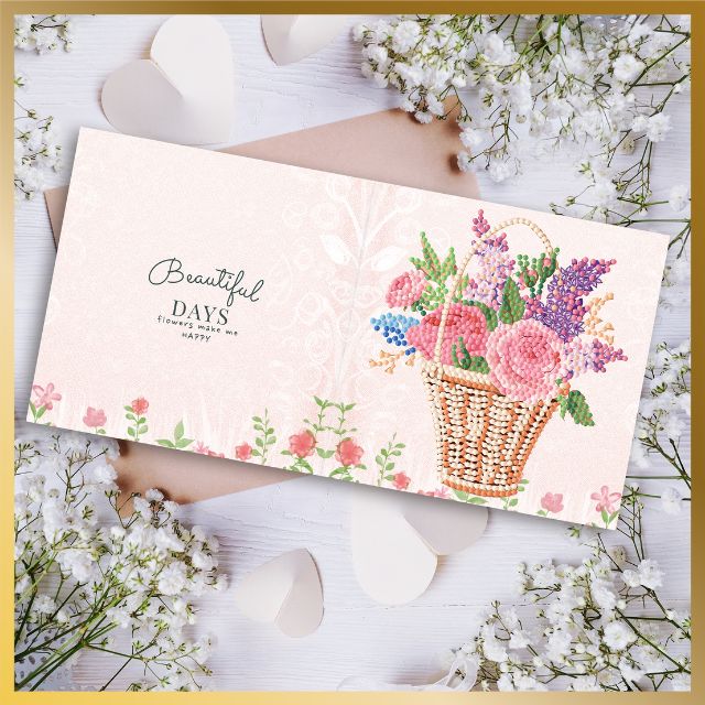 Diamond Painting Birthday Cards - Flowery Greetings - Product Image