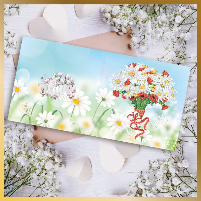 Diamond Painting Birthday Cards - Flowery Greetings - Product Image