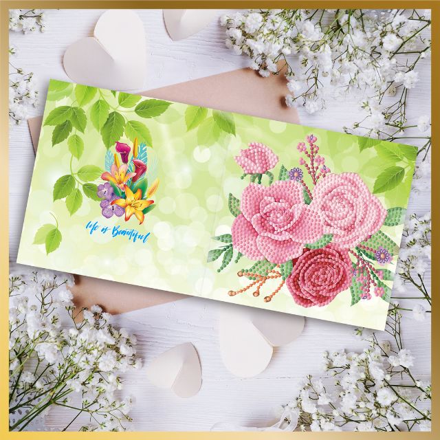 Diamond Painting Birthday Cards - Flowery Greetings - Product Image