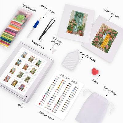 Blooming Haven Mini Diamond Painting Package