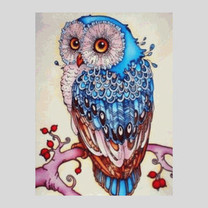 Blue Owl - Diamond Painting