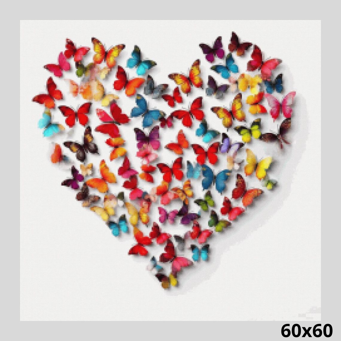 Butterfly Heart 60x60 Diamond Painting