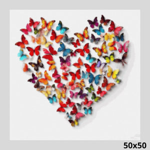 Butterfly Heart 50x50 Diamond Painting