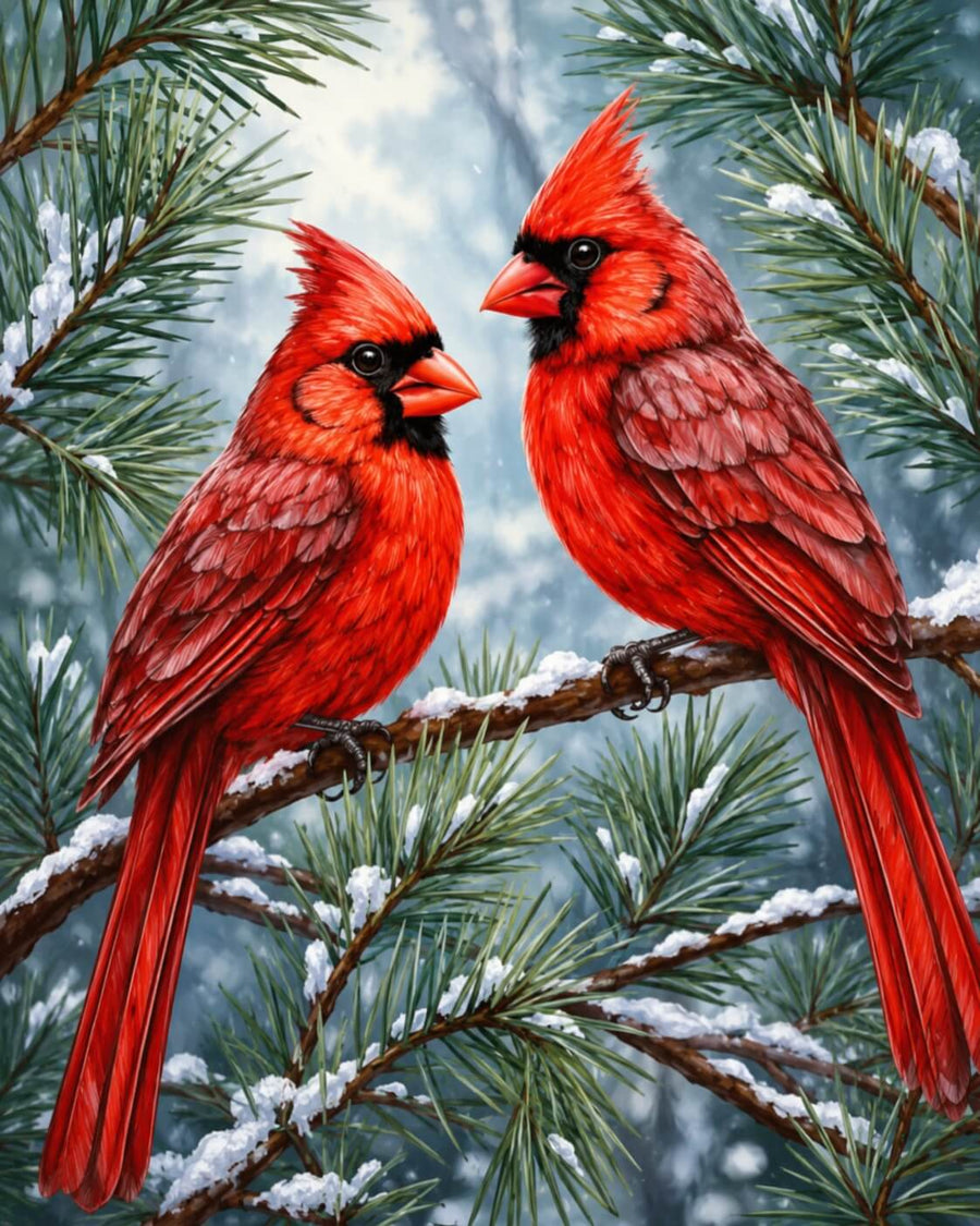Cardinals Pair – Diamond Painting