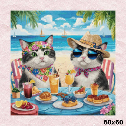 Cats Leisure Time 60x60 - Diamond Painting