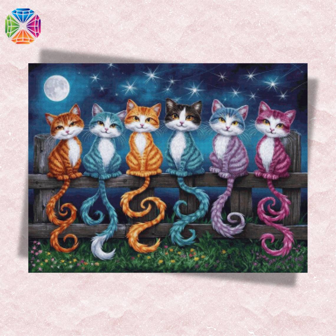 Cats Having Moon Time - Diamond Painting