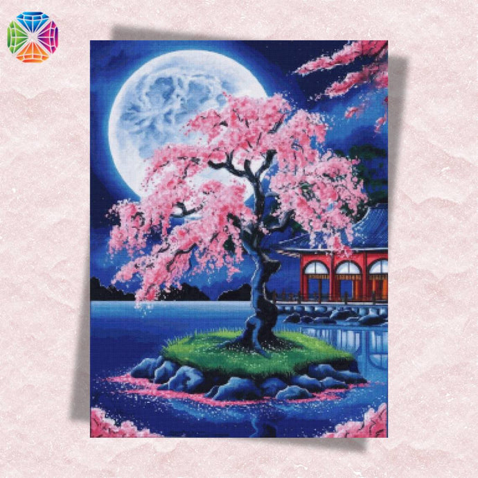 Cherry Tree at Midnight - Diamond Painting