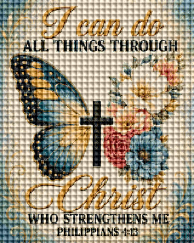 Christ Strengthens Me - Diamond Art
