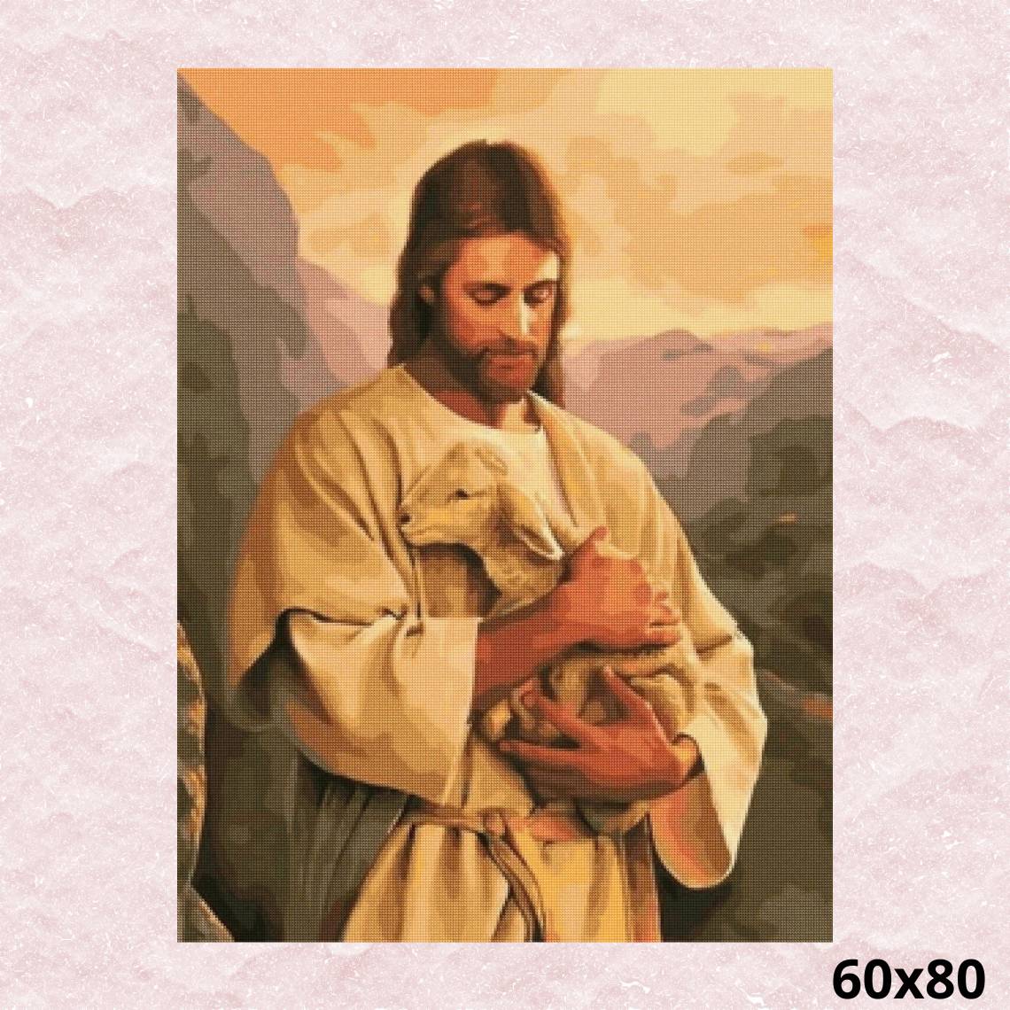 Christ with Lamb 60x80 - Diamond Painting