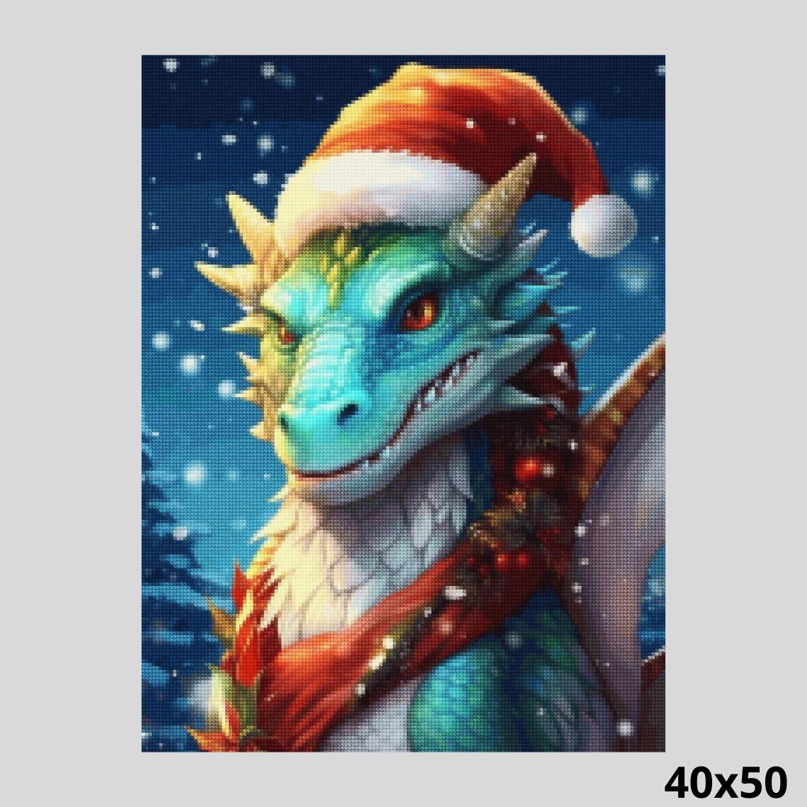 Christmas Dragon Cheer 40x50 - Diamond Art World