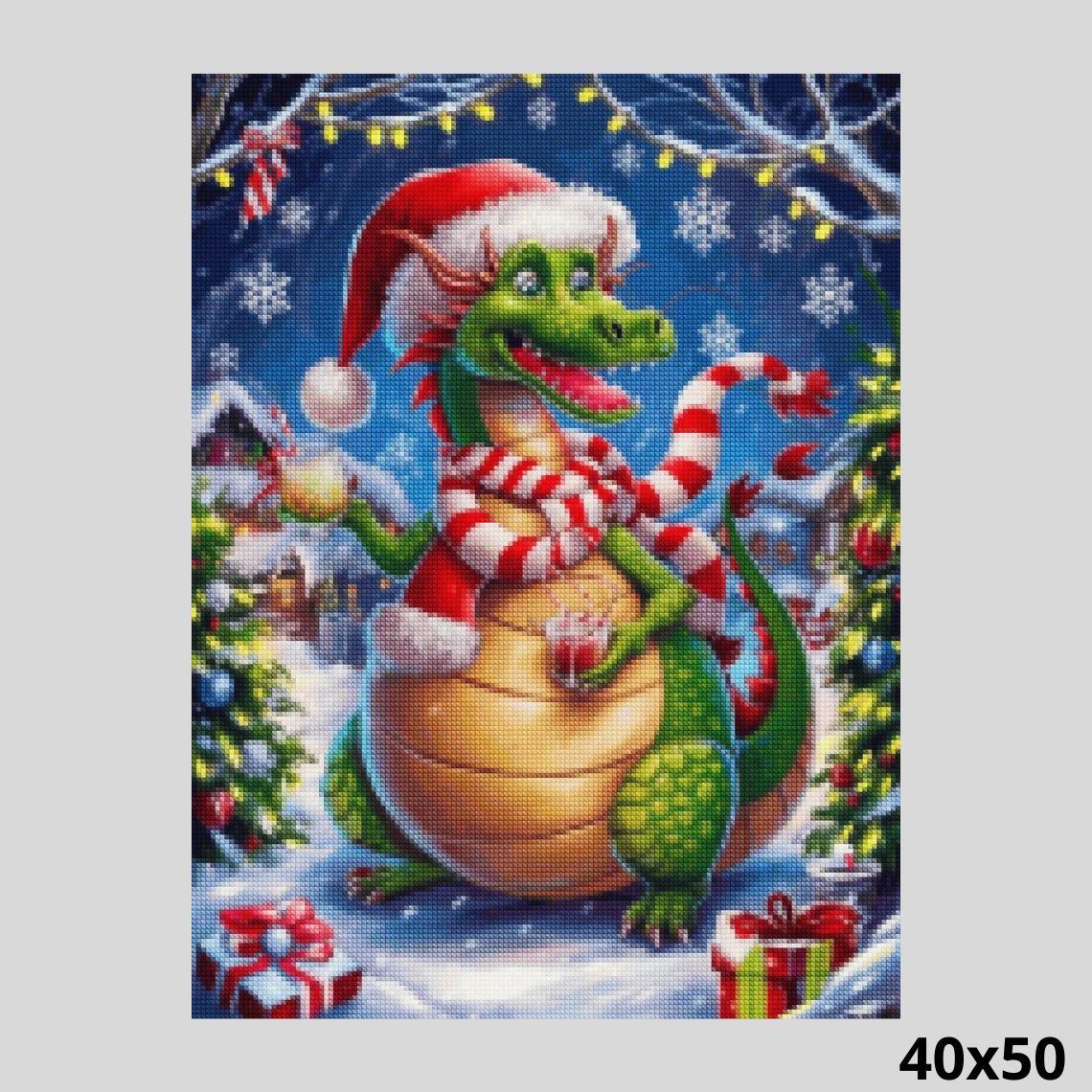 Christmas Dragon Cheer 40x50 - Diamond Art World