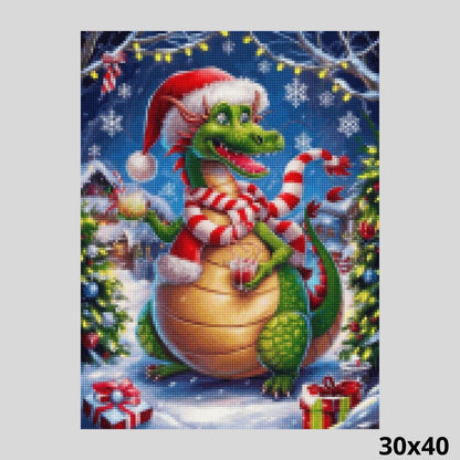 Christmas Dragon Cheer 30x40 - Diamond Art World