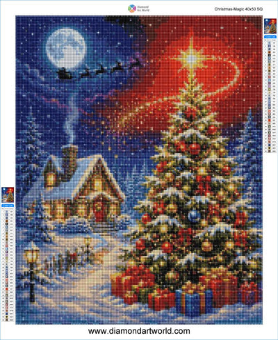 Christmas Magic - Diamond Painting Layout