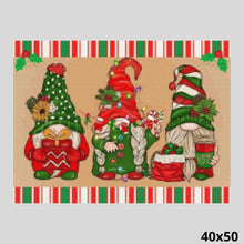 Load image into Gallery viewer, Christmas Gnome Trio 40x50 - Diamond Painting
