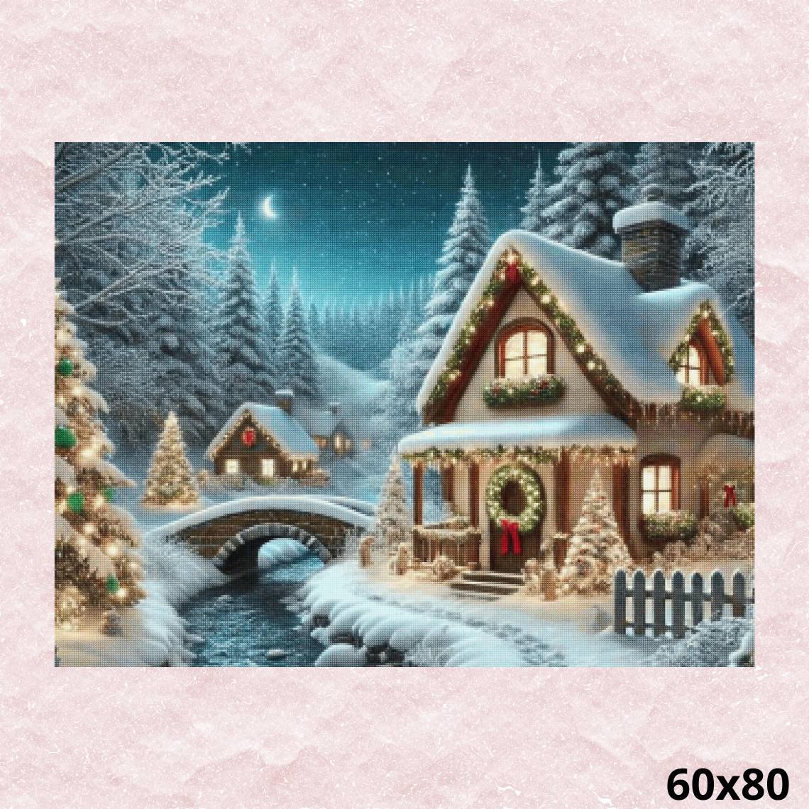 Christmas in Village 60x80 - Diamond Painting