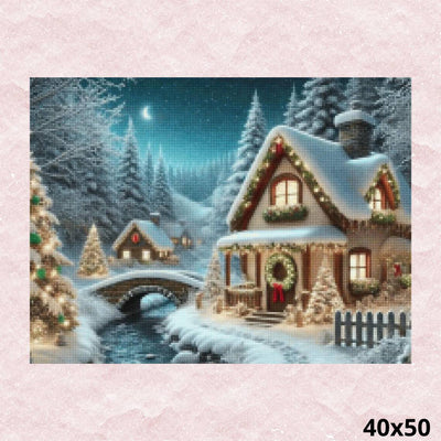 Christmas in Village 40x50 - Diamond Painting