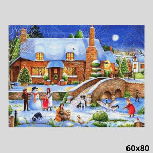 Christmas in Village 60x80 - Diamond Painting