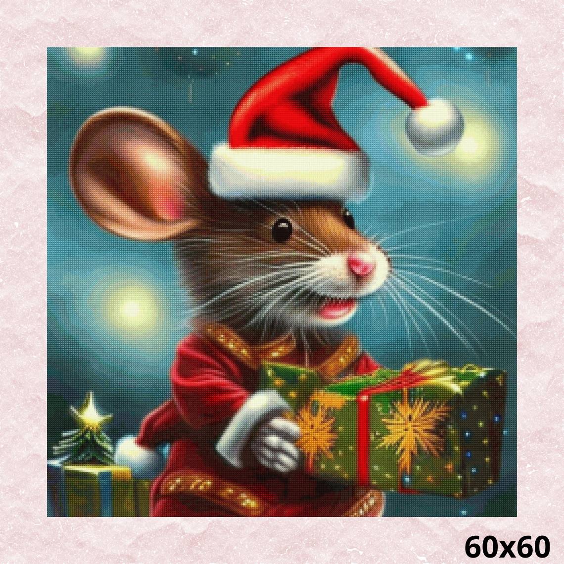 Christmas Mouse 60x60 - Diamond Painting