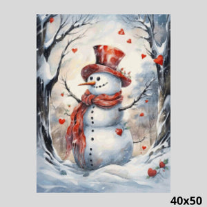 Christmas Snowman 40x50 - Diamond Painting