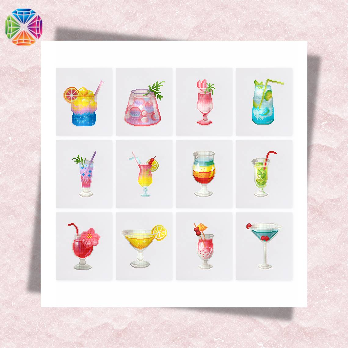 Cocktails - Mini Diamond Painting 12 pcs