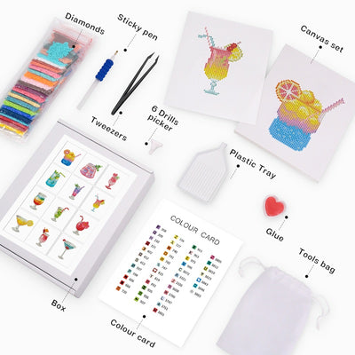 Cocktails - Mini Diamond Painting package