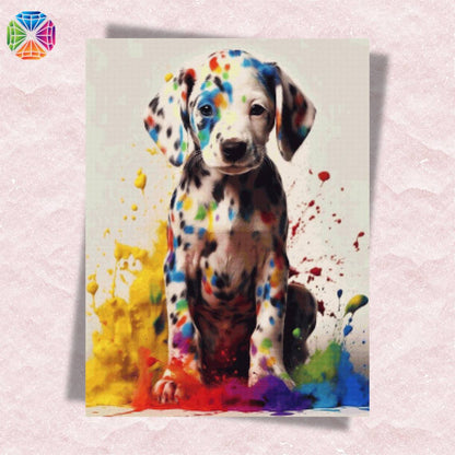Color Stained Dalmatian - Diamond Painting